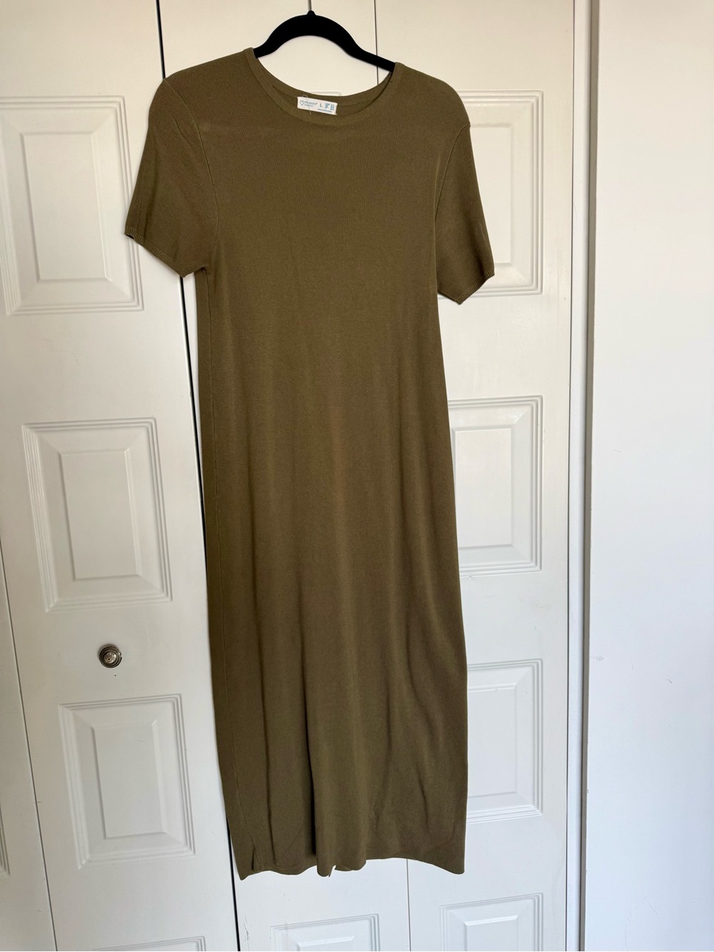 PRIMARK Wilfred Olive Green Short Sleeve Midi Dress
